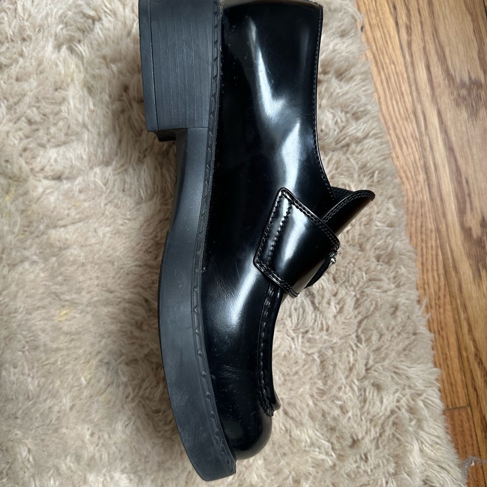 Prada Chocolate Brushed Leather Loafers - Picture 4 of 4